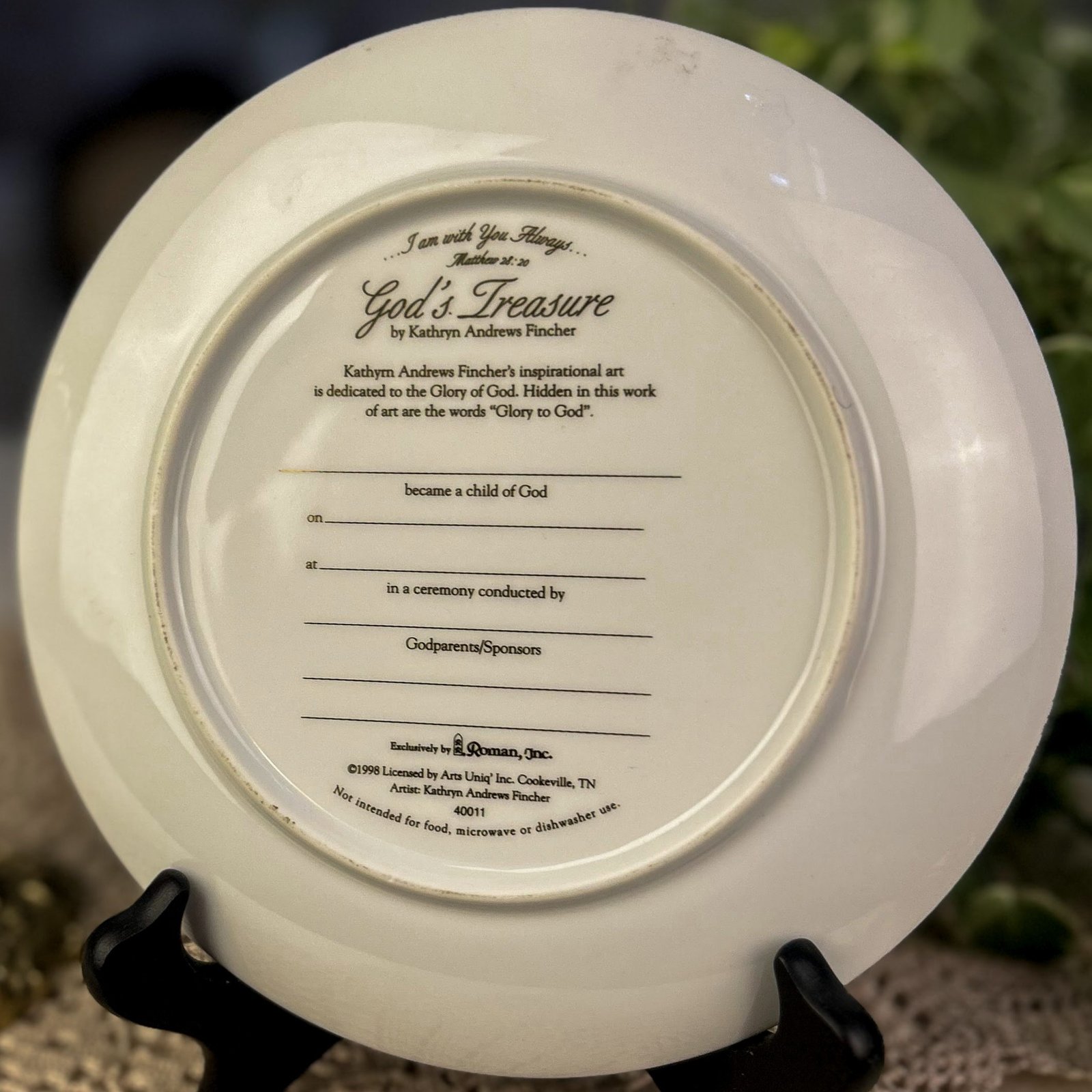 Prato Decorativo God’s Treasure – Kathryn Andrews Fincher - Imagem 2