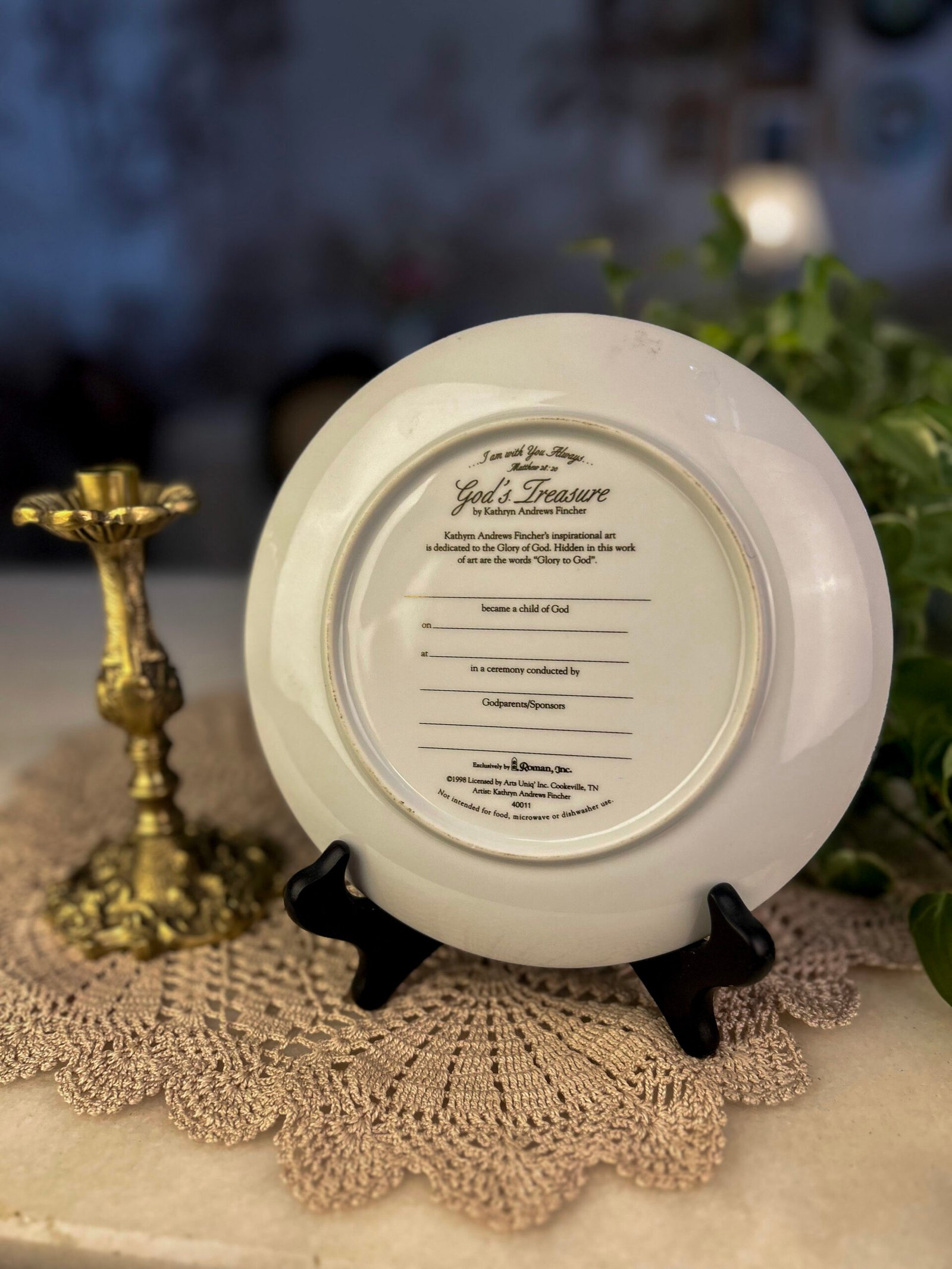 Prato Decorativo God’s Treasure – Kathryn Andrews Fincher - Imagem 4