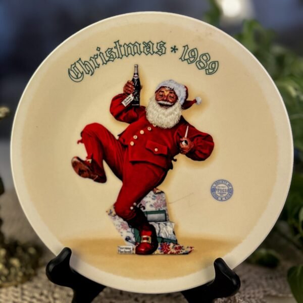 Prato Norman Rockwell Jolly Old St. Nick – Christmas 1989 - Imagem 3
