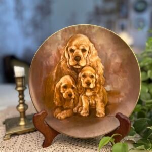 Prato Decorativo Colecionável Cocker Spaniels – Coleção My Favorite Pets, Lee Jansen, 1982