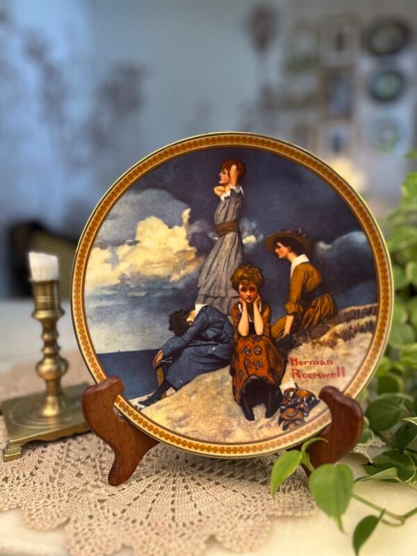 Prato Decorativo Colecionável Knowles Waiting on the Shore – Norman Rockwell