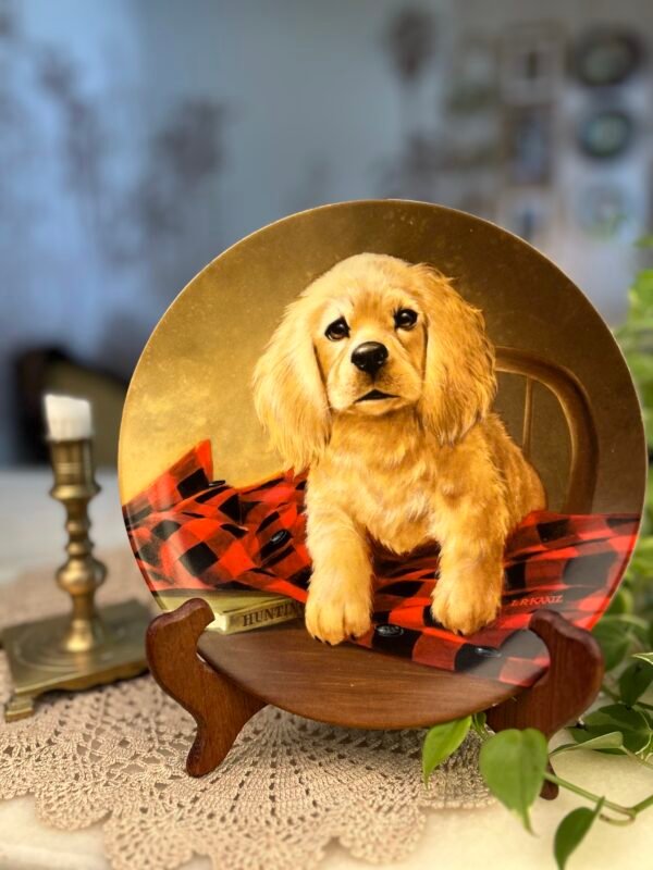 Prato Decorativo Colecionável Knowles Shirt Tales – The Cocker Spaniel – Lynn Kaatz, 1988