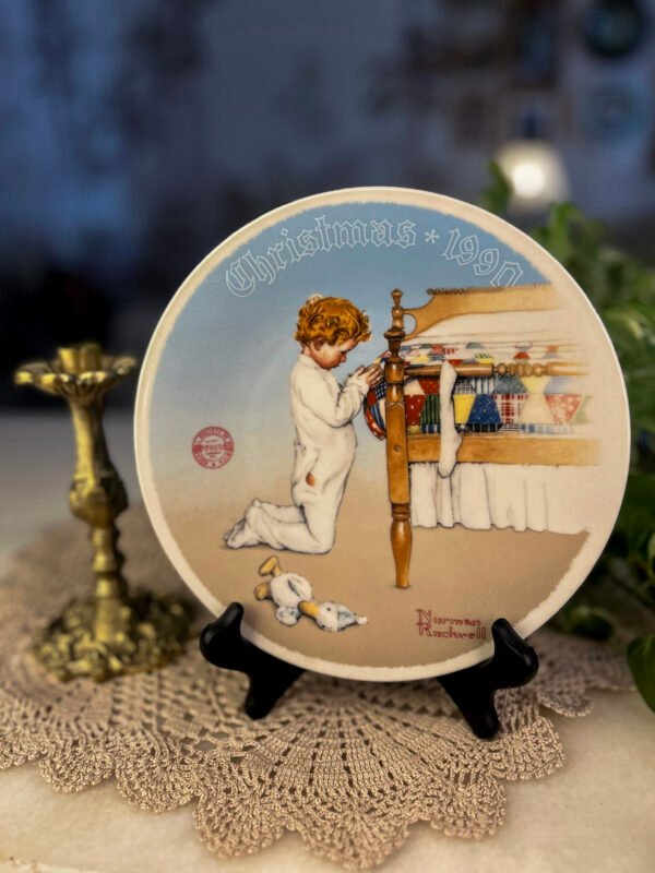 Prato Norman Rockwell “A Christmas Prayer” – Christmas 1990