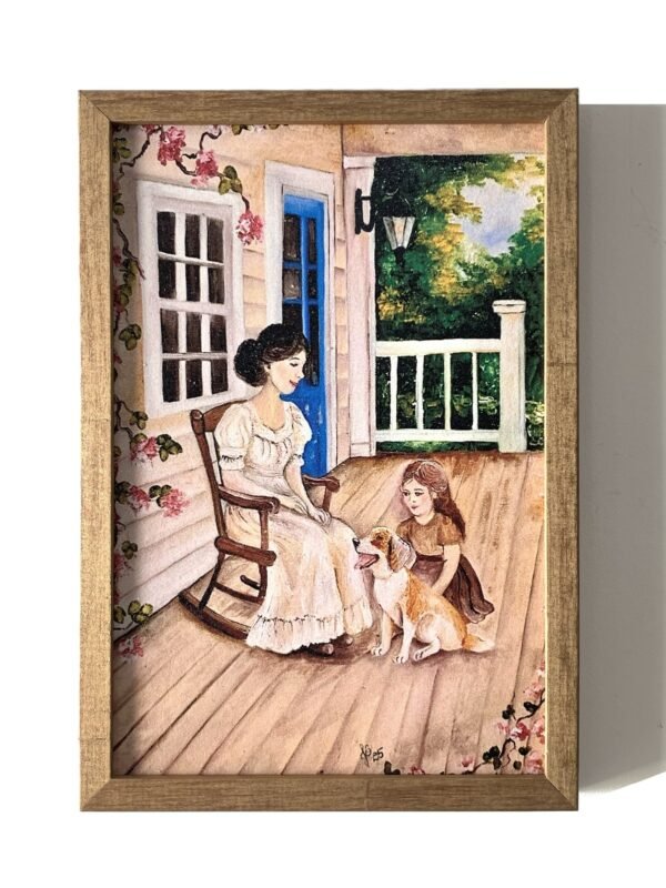 As Meninas e o Cachorro - Quadro Réplica - Imagem 2