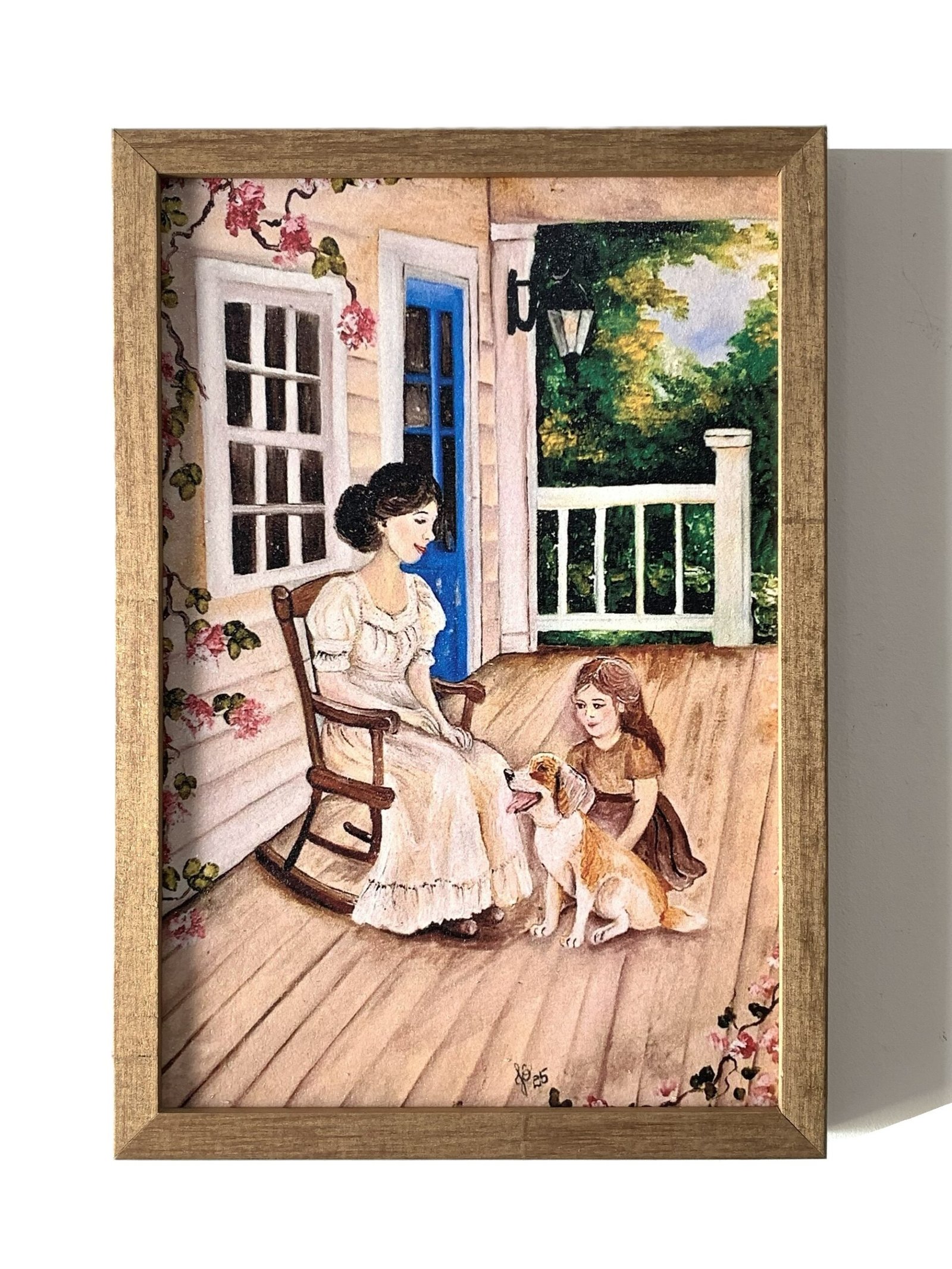 As Meninas e o Cachorro - Quadro Réplica - Imagem 2