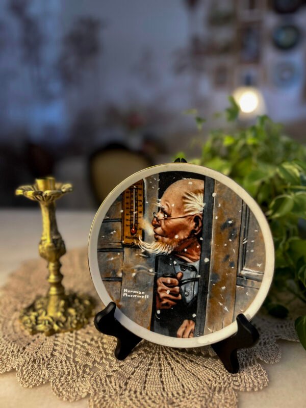 Prato Decorativo Norman Rockwell – Senhor na Neve