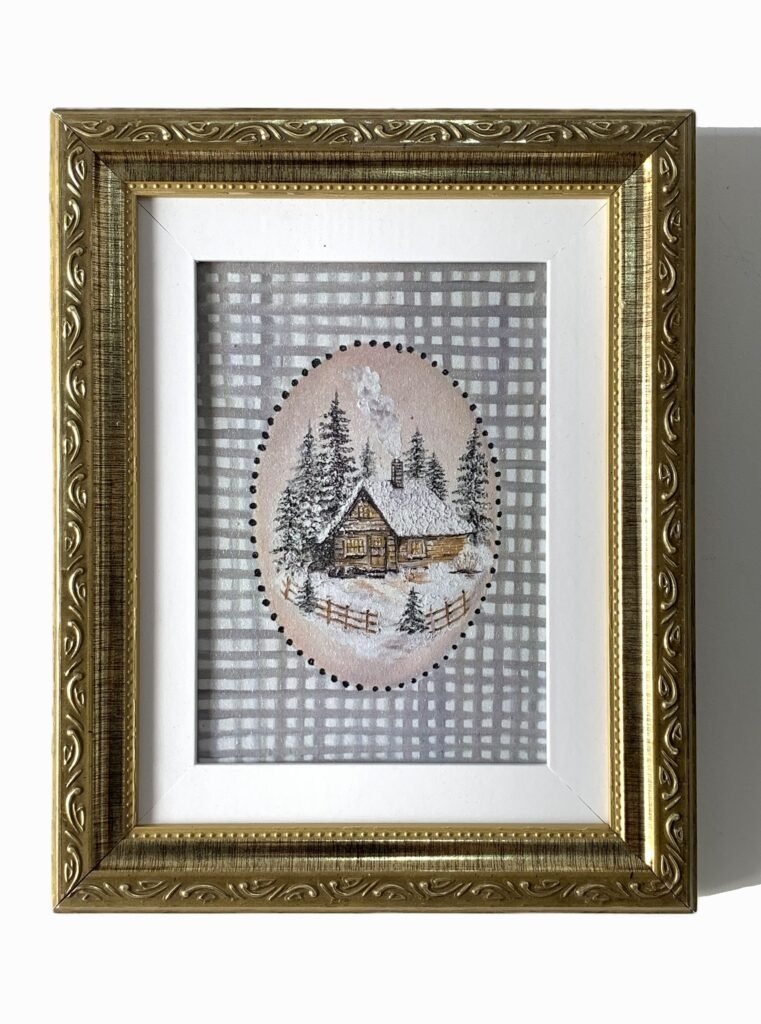 Quadro Inverno na Cabana I - Reprodução Artística
