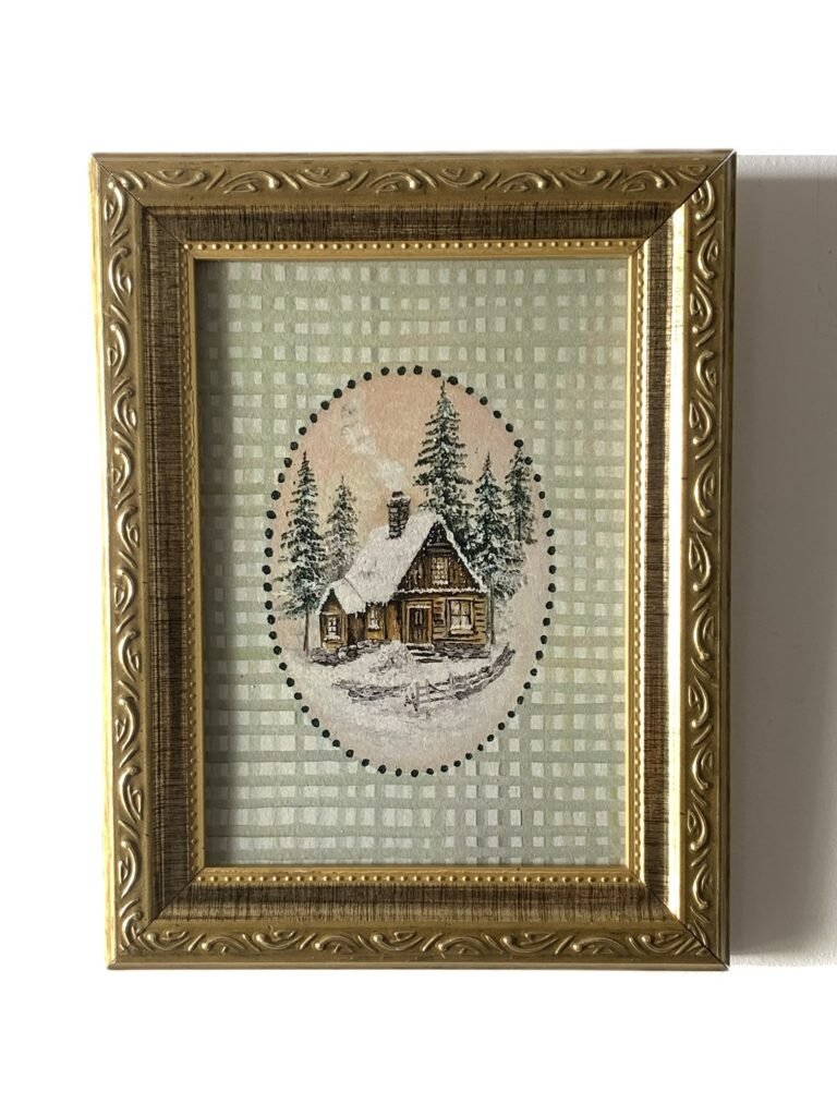 Quadro Inverno na Cabana II - Reprodução Artística