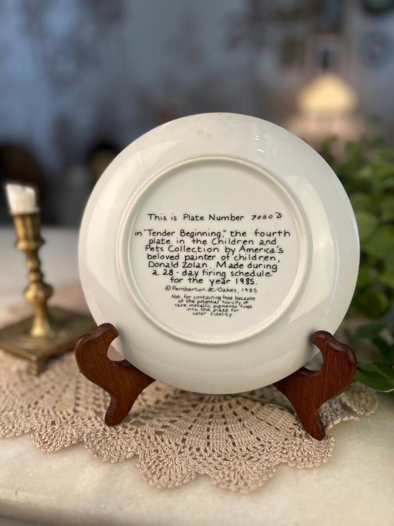 Prato decorativo Tender Beginning – Donald Zolan