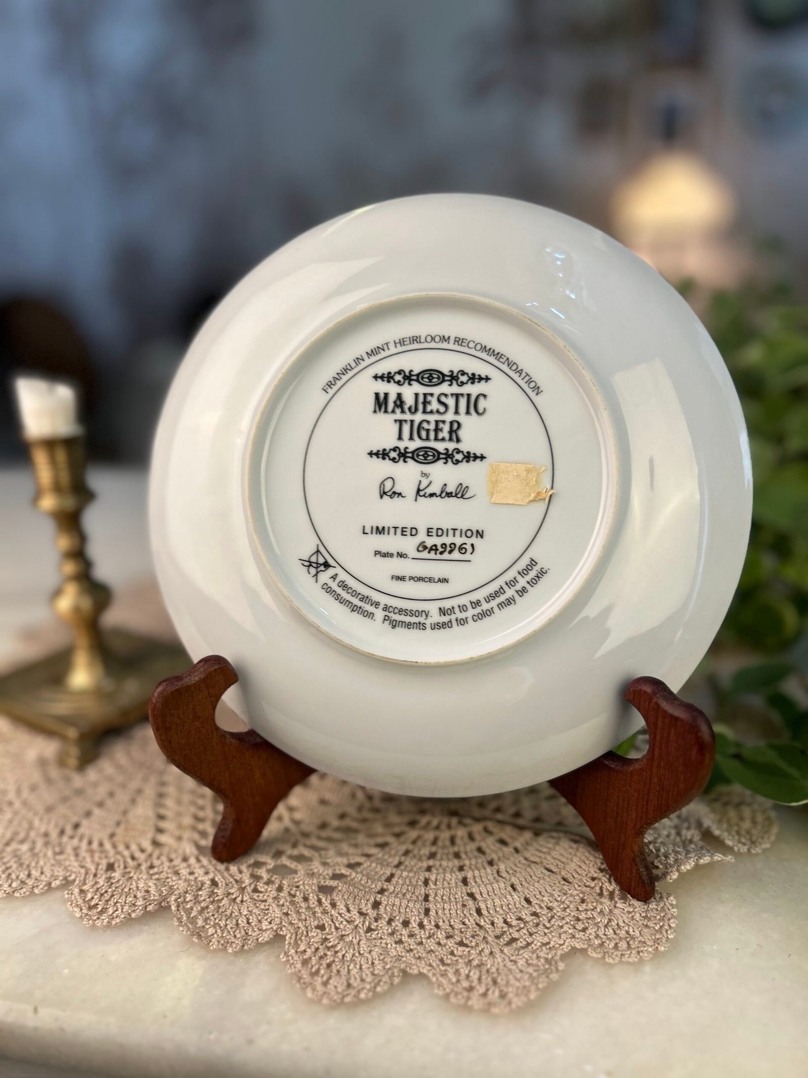 Prato decorativo Majestic Tiger – Ron Kimball - Imagem 2