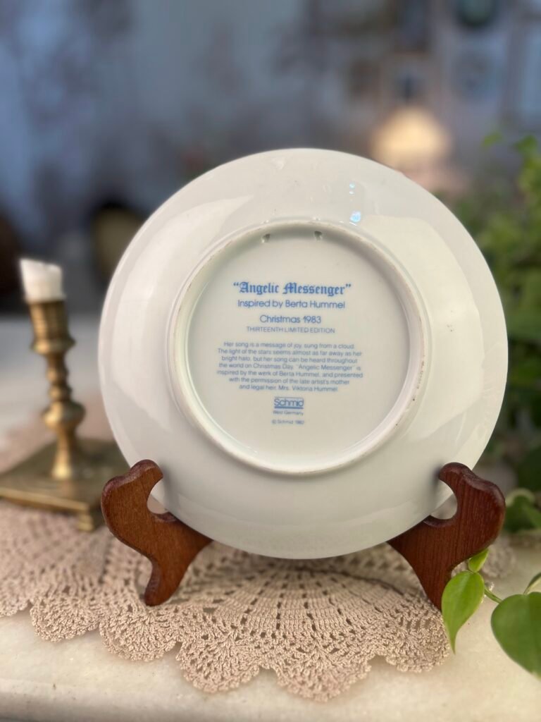 Prato decorativo Angelic Messenger – Berta Hummel – Natal 1983