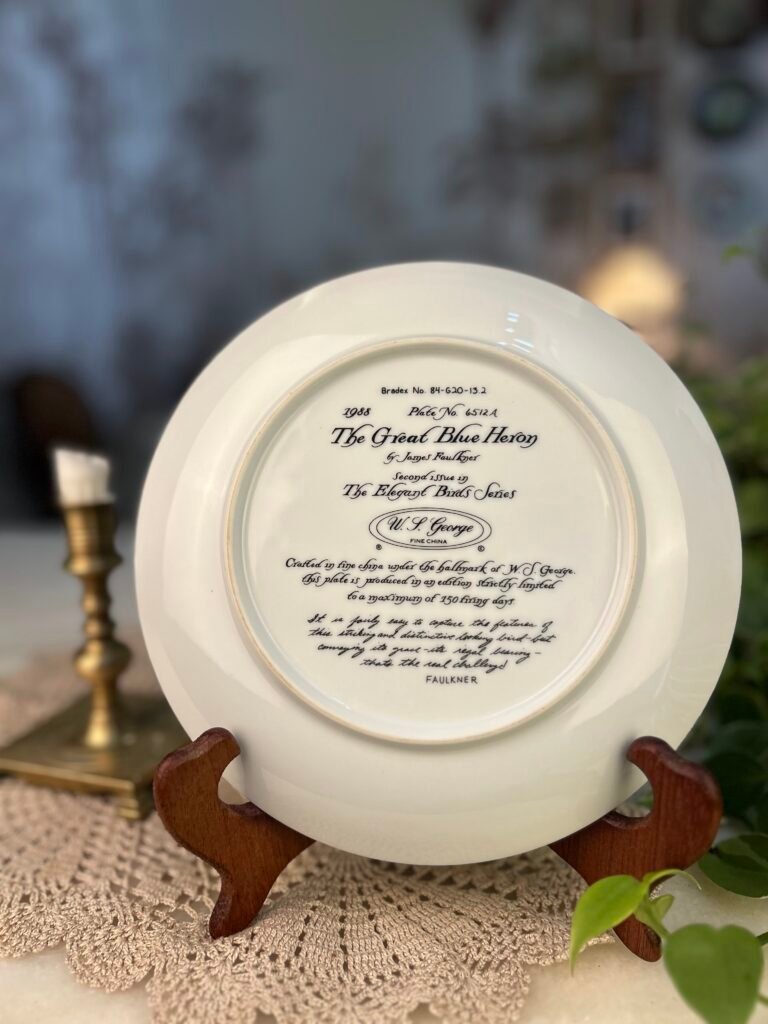 Prato decorativo The Great Blue Heron – James Faulkner 1988