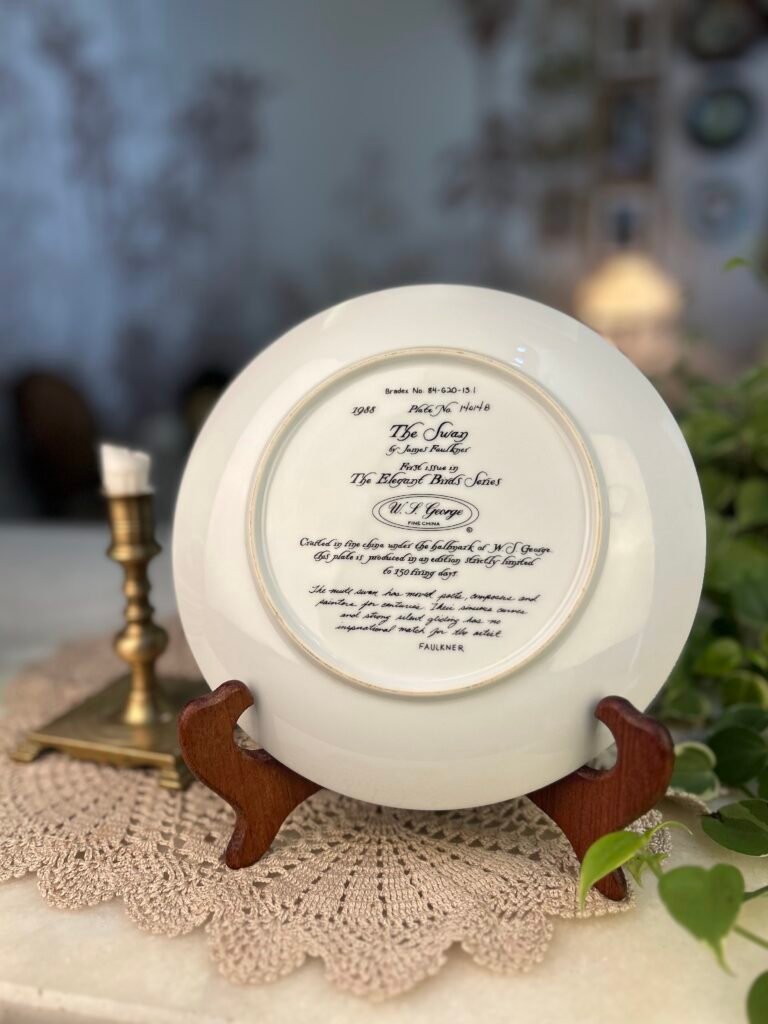 Prato decorativo The Swans – James Faulkner 1988