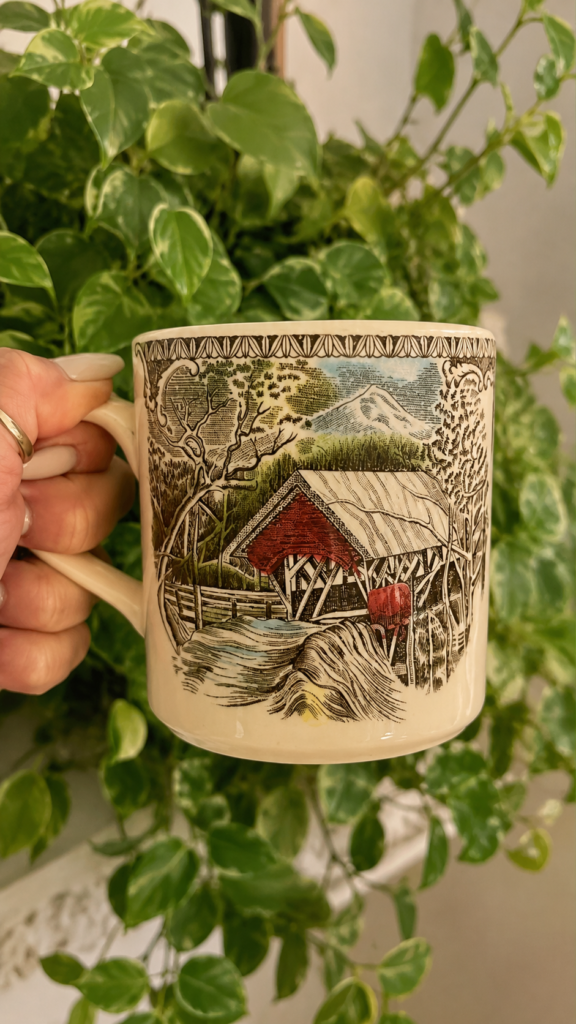 Caneca vintage Johnson Brothers Friendly Village – The Covered Bridge