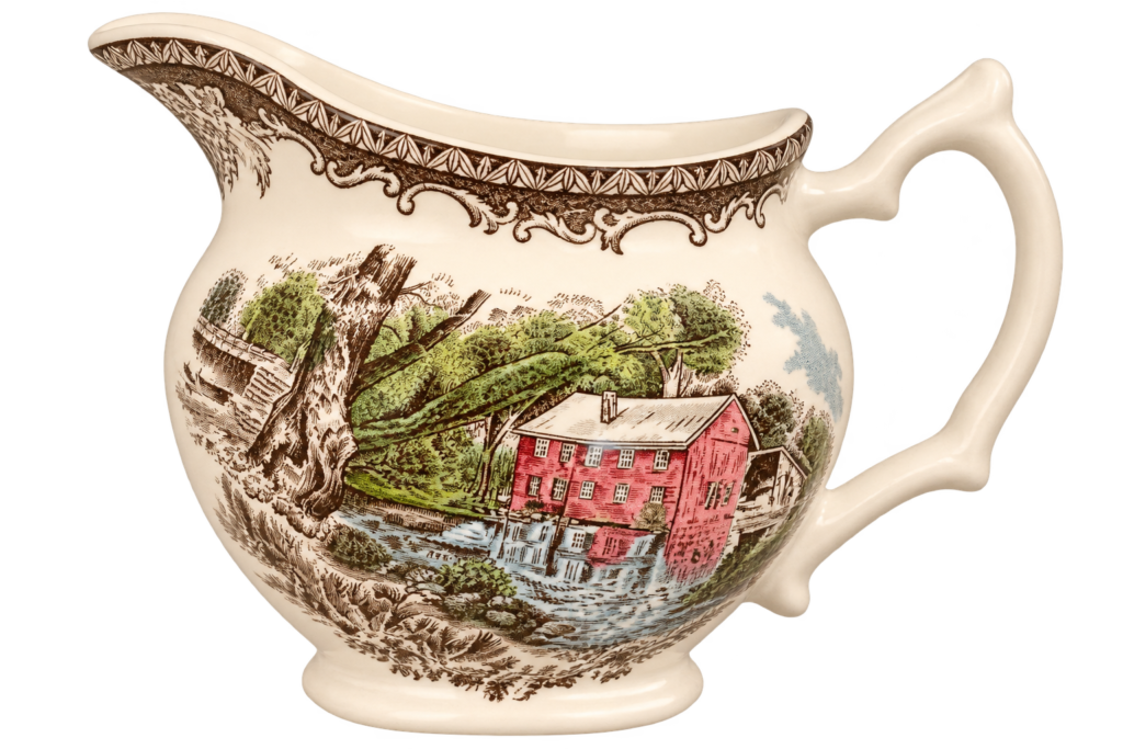Leiteira vintage Johnson Brothers Friendly Village – The Old Mill