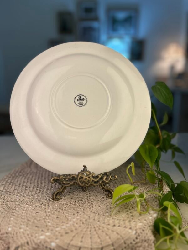 Prato inglês Churchill azul e branco – Staffordshire - Imagem 2