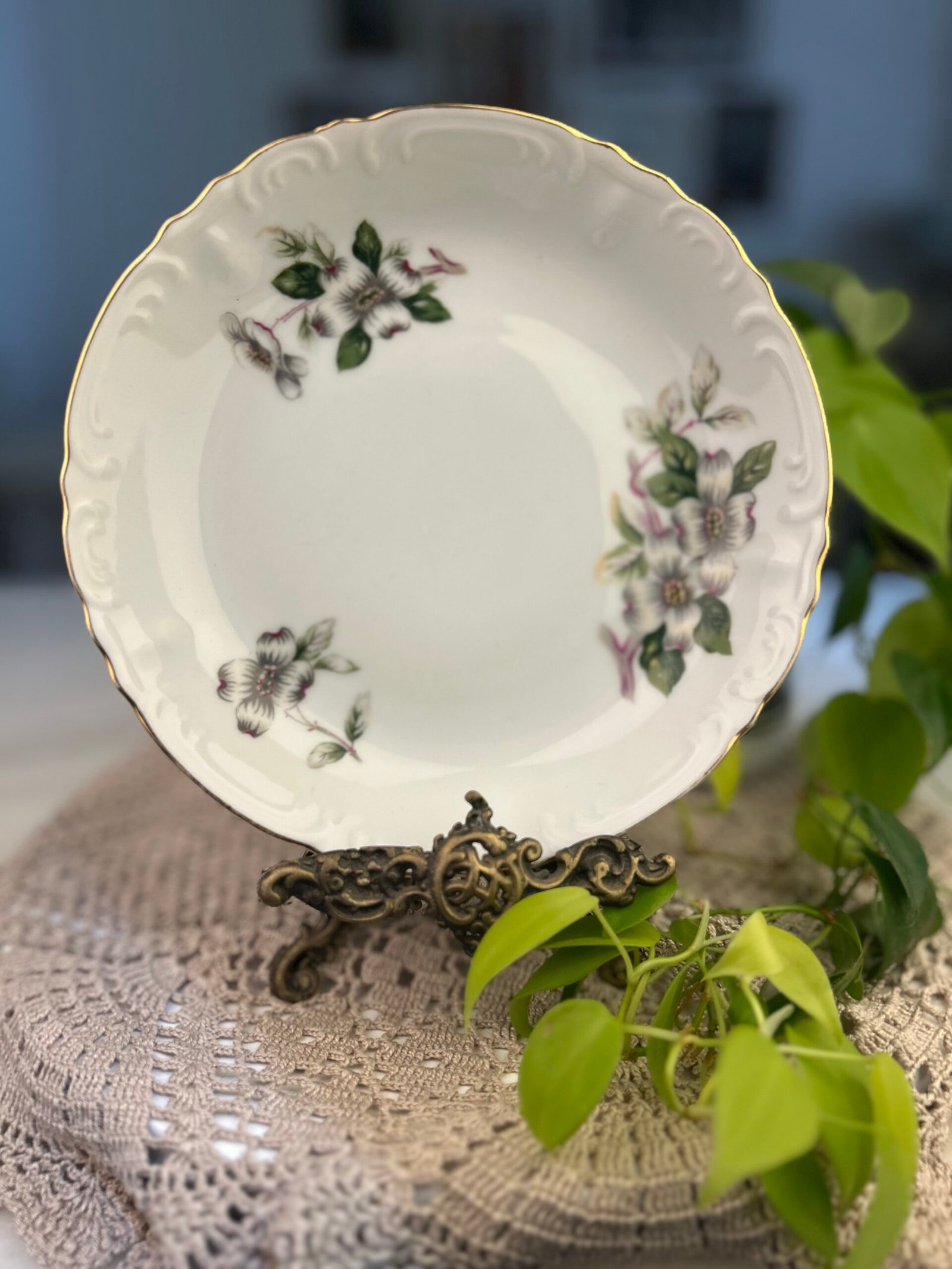 Prato fundo Westville Fine China Japão floral - Imagem 1