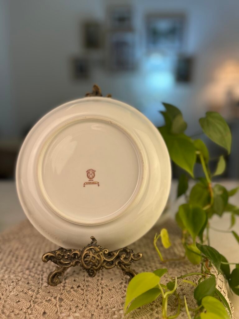 Prato Noritake Marcelle Floral Japonês Vintage