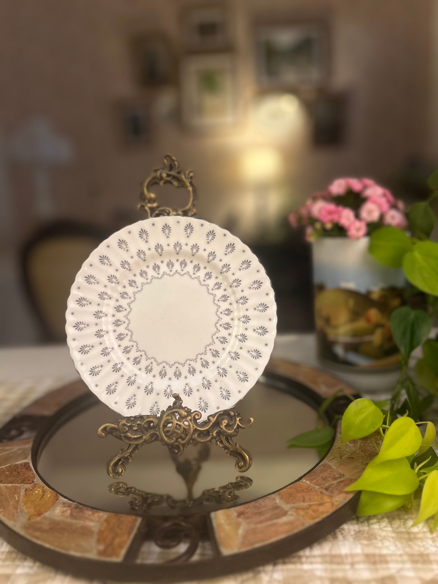 Prato Paragon Regency Print em porcelana inglesa - Imagem 1