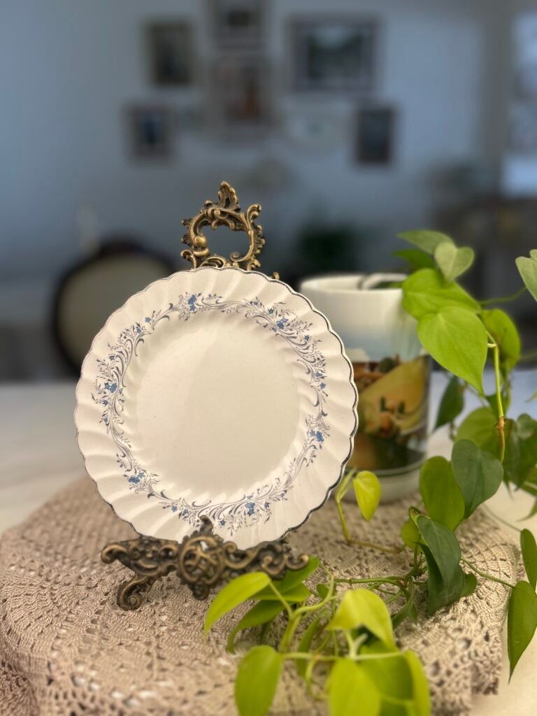 Prato Johnson Bros Snowhite Regency Ironstone Floral Azul