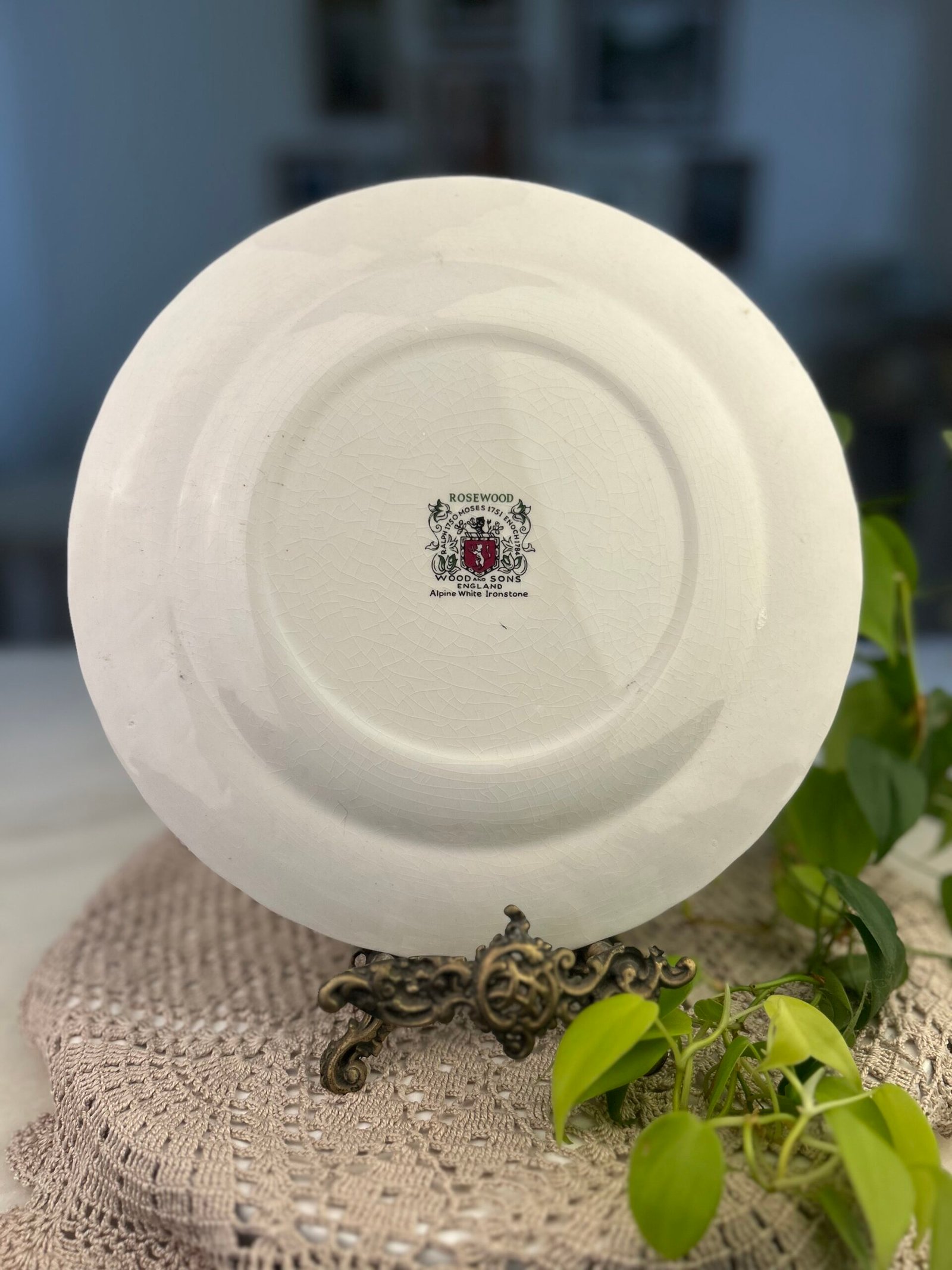 Prato Inglês Wood & Sons Rosewood com Rosas - Imagem 2