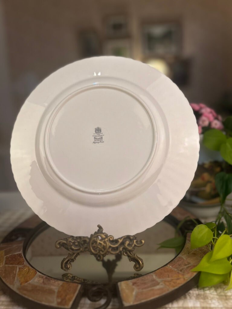 Prato inglês Paragon Regency Print – porcelana floral azul