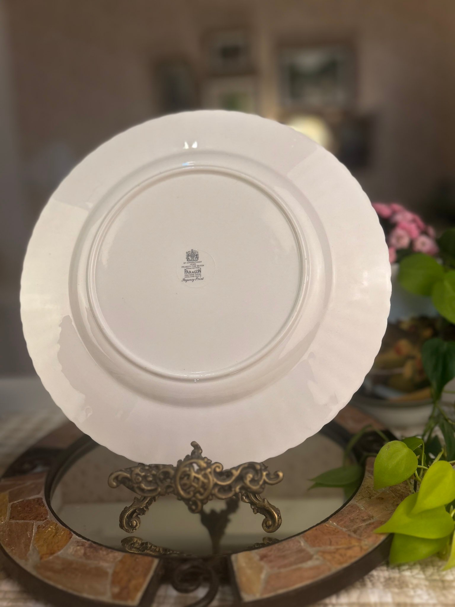 Prato inglês Paragon Regency Print – porcelana floral azul - Imagem 2