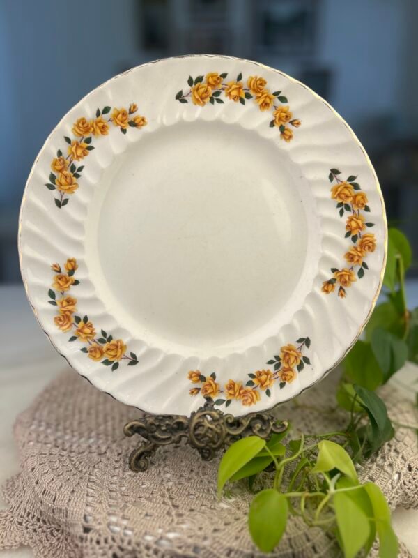 Prato Inglês Ridgway Jewel Rose com Rosas Amarelas - Imagem 1