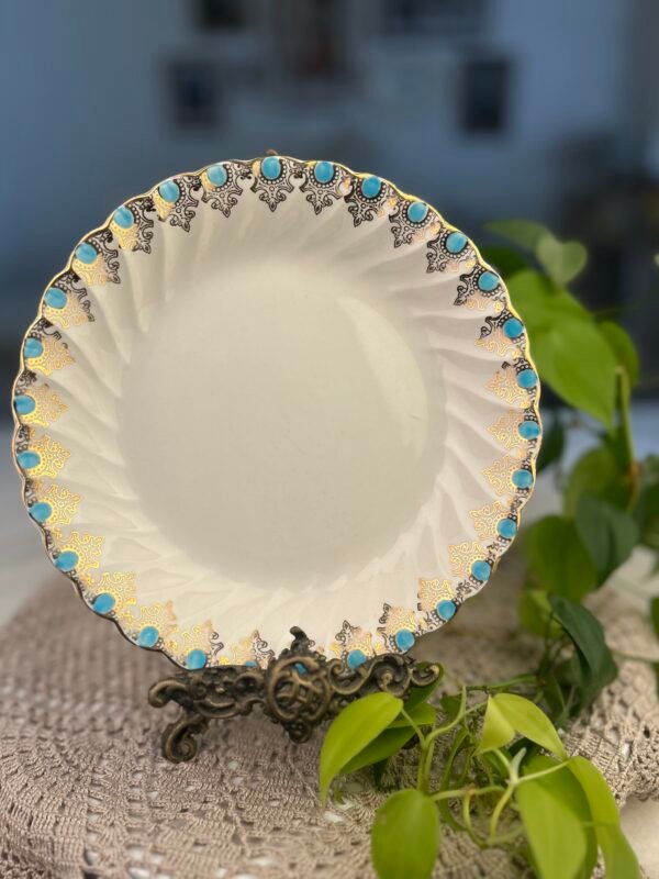 Prato Myott Jewel Azul e Dourado – Inglaterra - Imagem 1