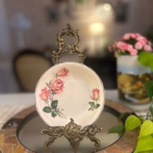 Finger bowl inglês Rose Bouquet B & K com rosas