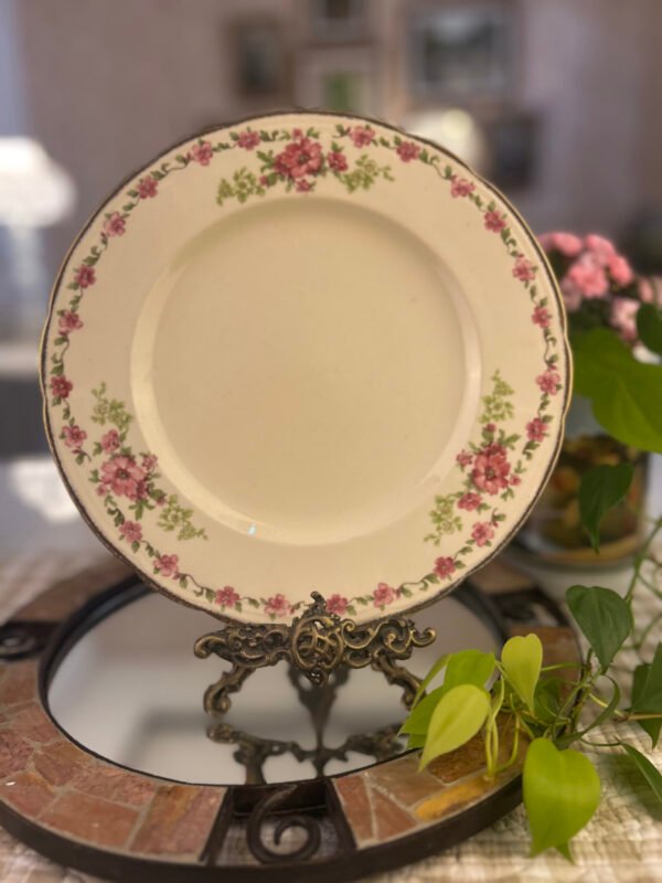 Prato inglês Alfred Meakin com flores rosas - Imagem 1