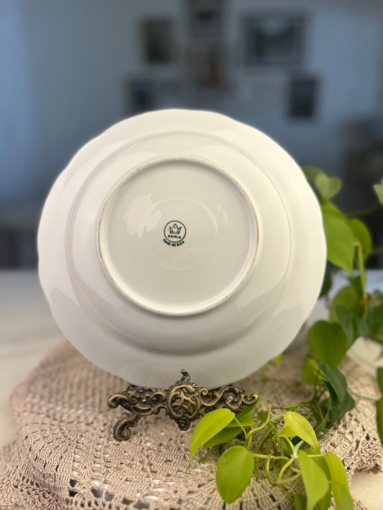 Prato fundo Kahla floral campestre – Made in GDR