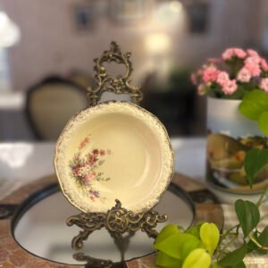 Finger bowl vintage Grindley Florentine com flores
