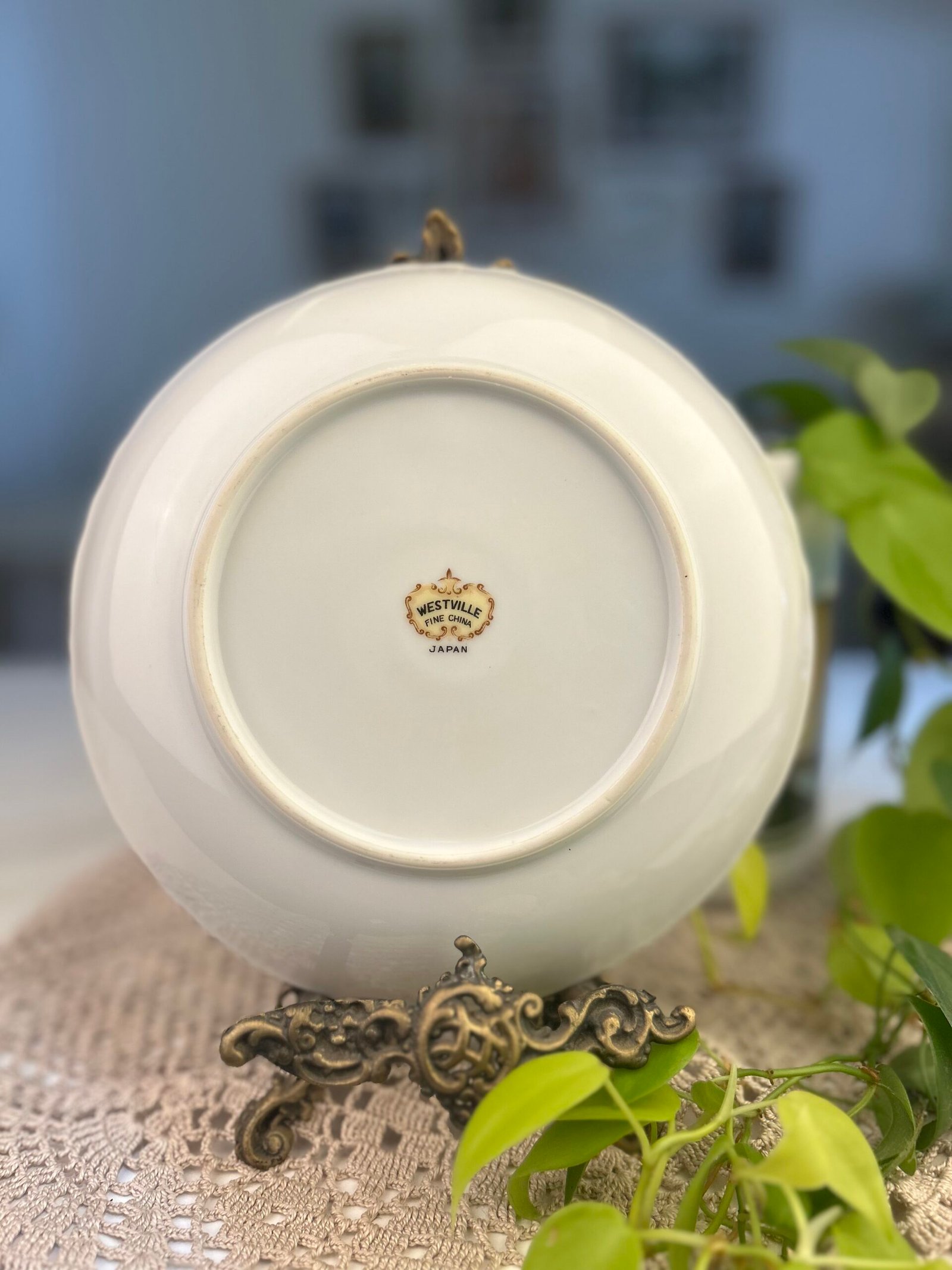 Prato fundo Westville Fine China Japão floral - Imagem 2