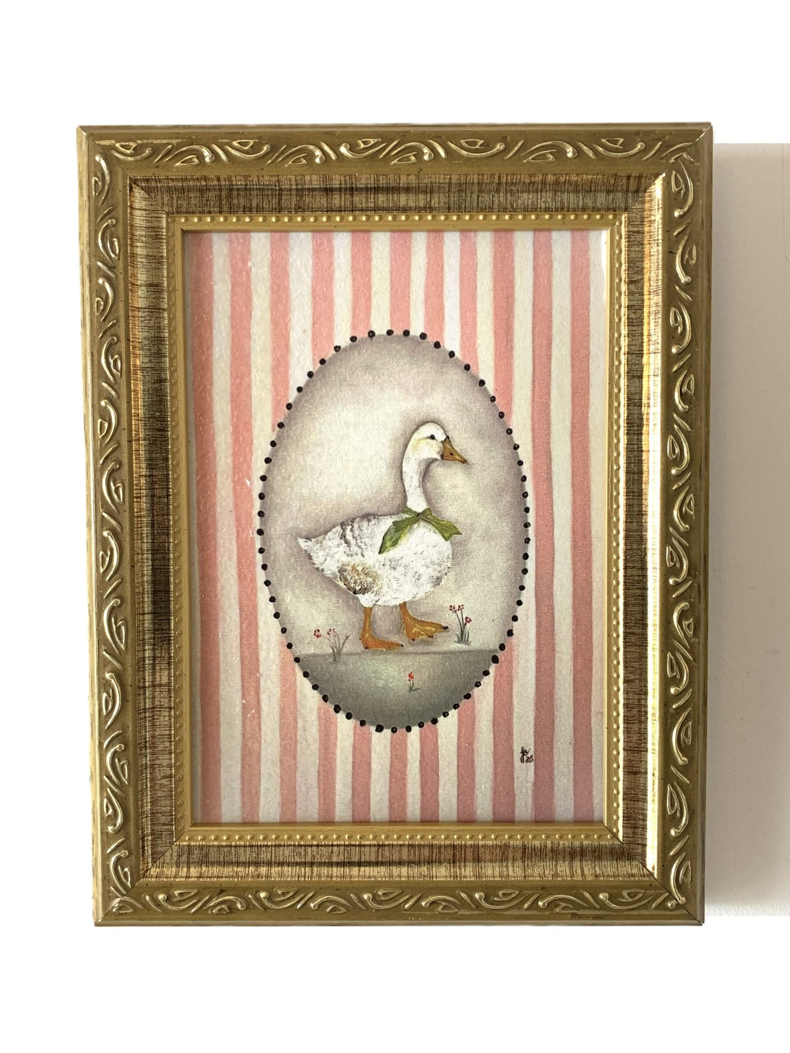 Quadro A Pata de Laço Verde - Reprodução Artística - Imagem 1