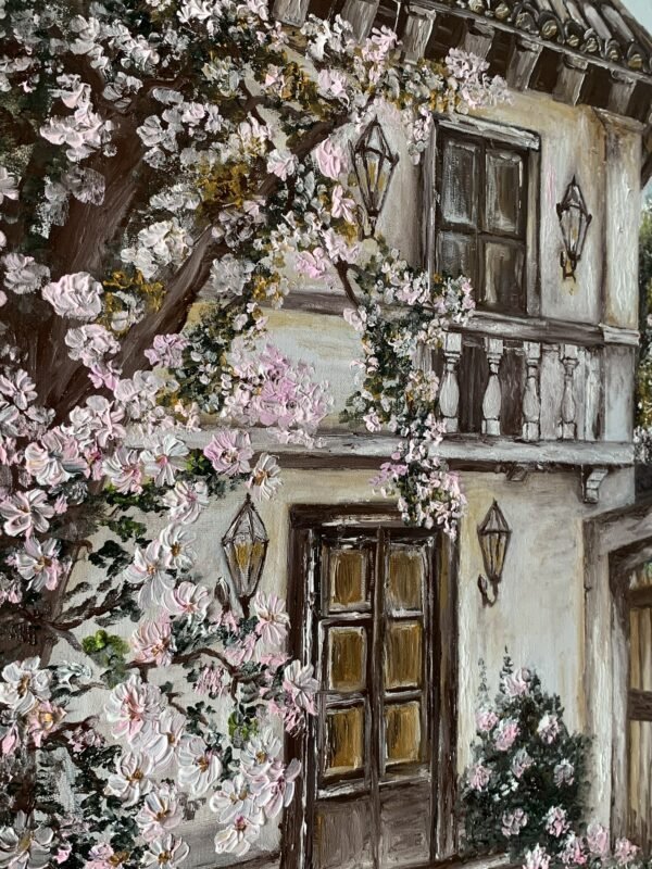 Quadro Casarão - Obra Original Pintada à Mão - Imagem 2