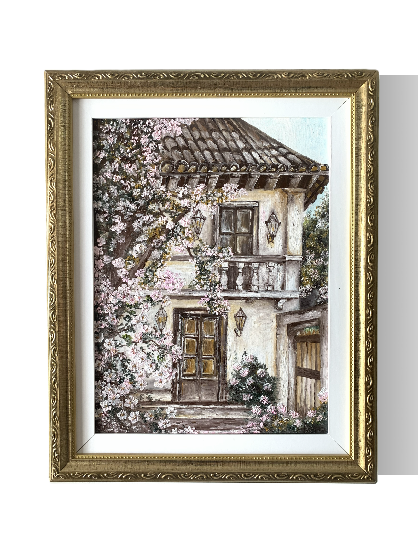 Quadro Casarão - Obra Original Pintada à Mão - Imagem 1