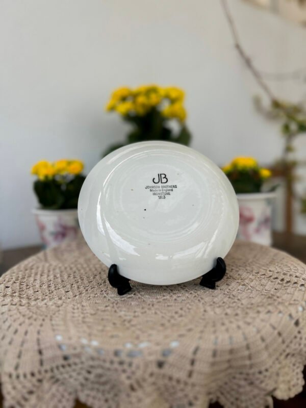 Prato pequeno inglês Johnson Brothers Ironstone – Flores Silvestres - Imagem 2