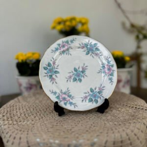 Prato pequeno inglês Colclough – Flores Azuis e Rosas