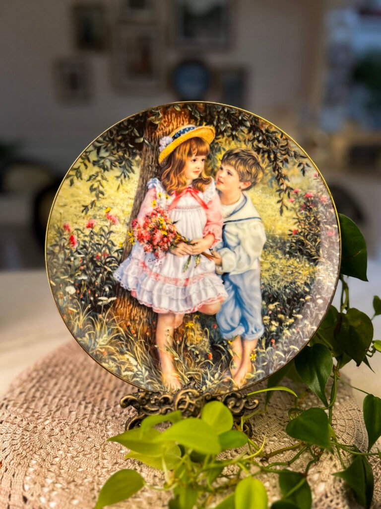 Prato decorativo Little Sweethearts Sandra Kuck Reco 1987