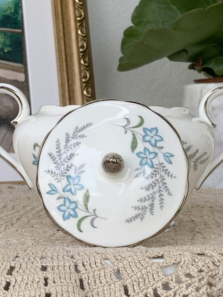 Açucareiro Inglês Imperial Royal Fern com Tampa