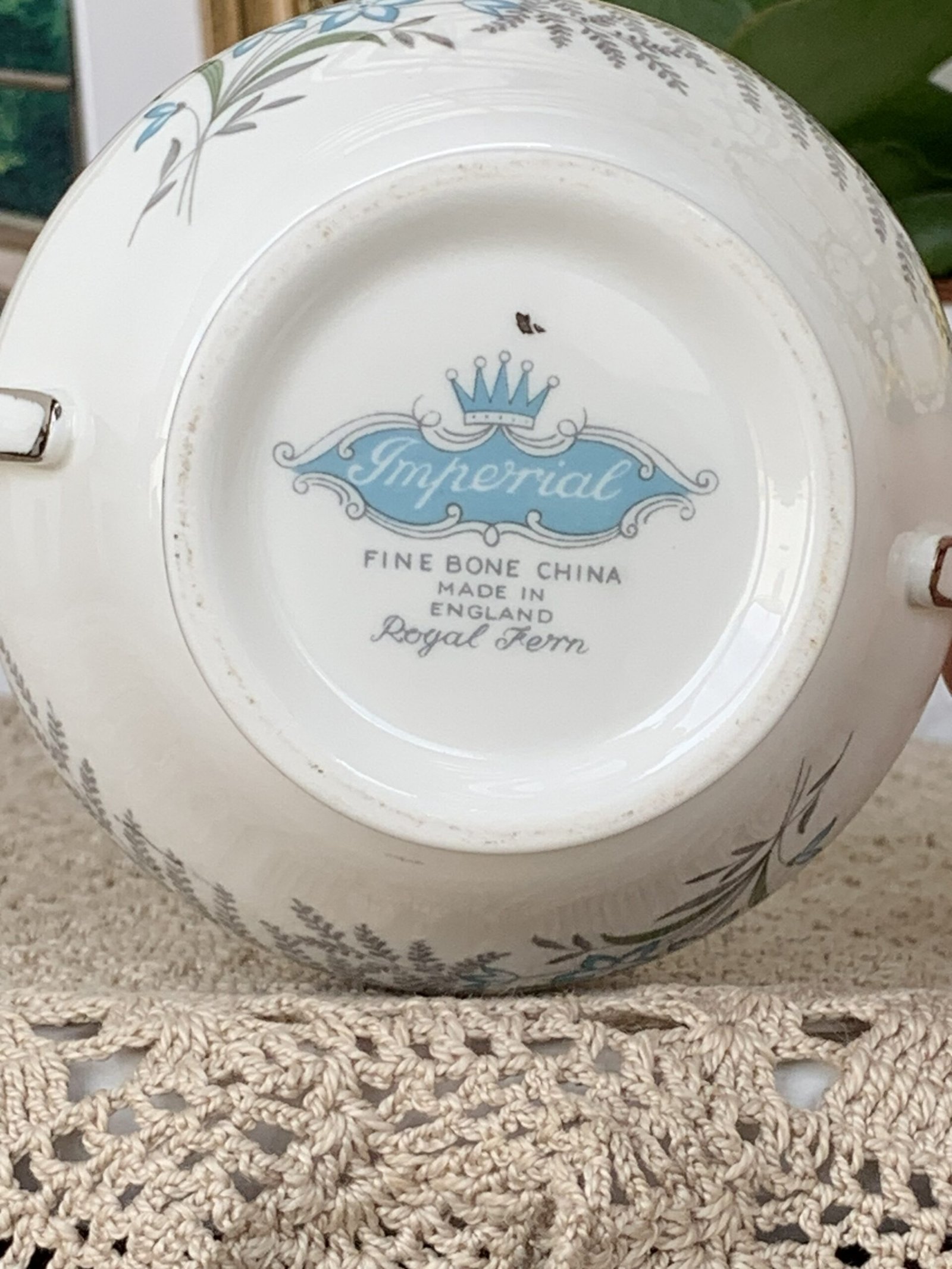 Açucareiro Inglês Imperial Royal Fern com Tampa - Imagem 2