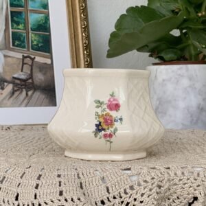 Açucareiro Vintage Floral com Relevo Entrelaçado