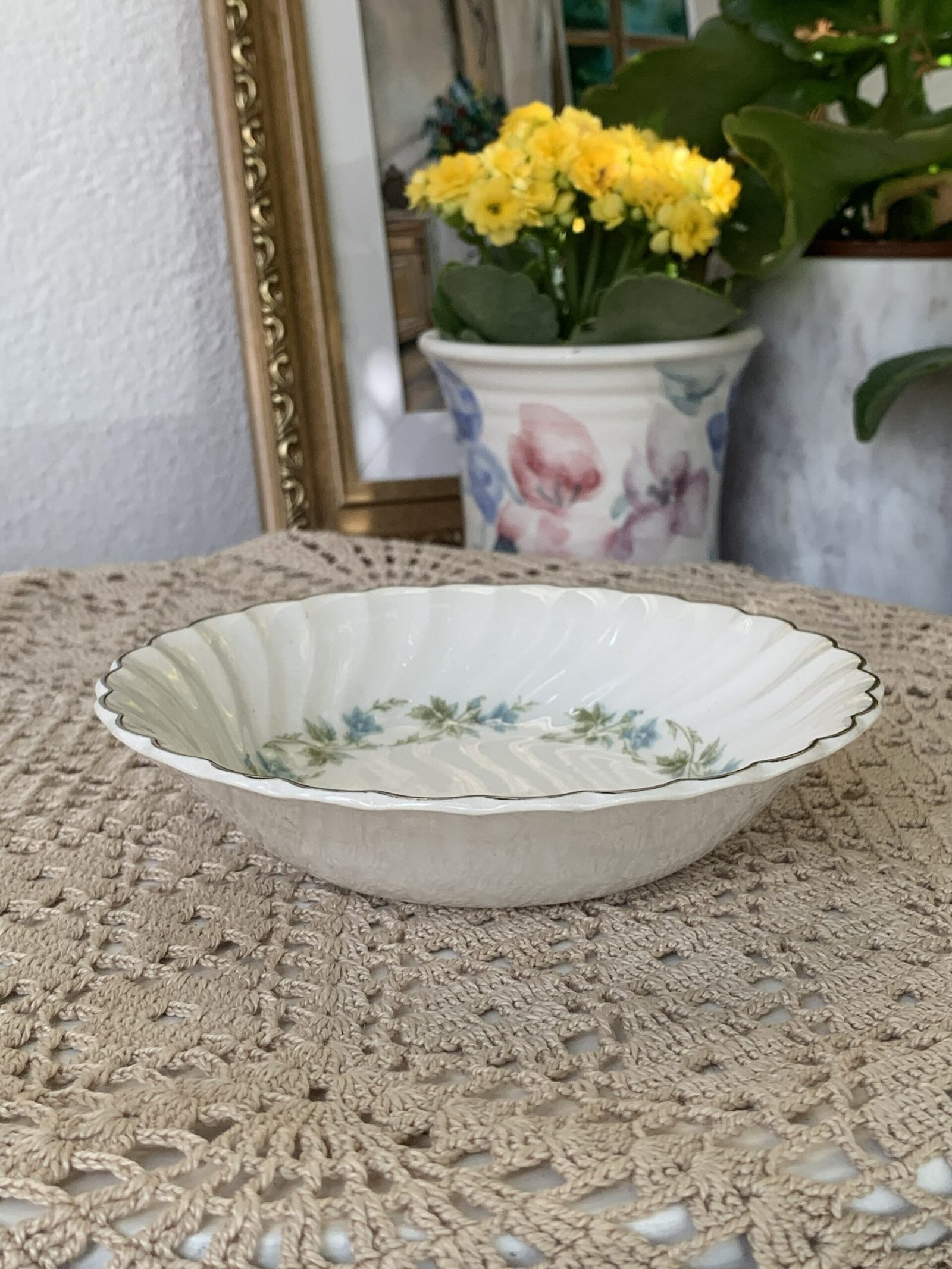 Finger Bowl Johnson Bros com Guirlanda Azul e Verde - Imagem 3