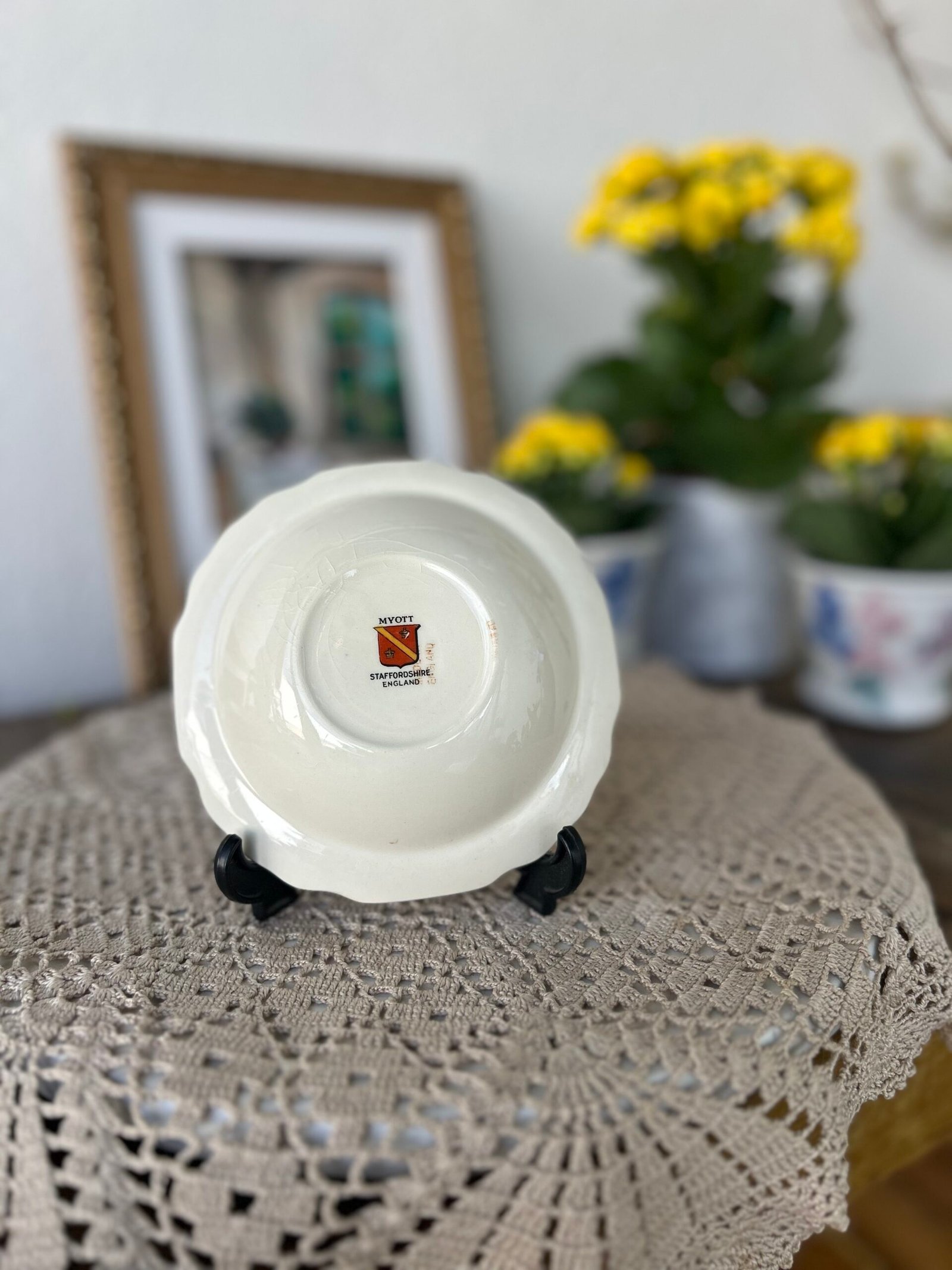 Finger bowl inglês Myott Staffordshire – Floral Vintage - Imagem 2