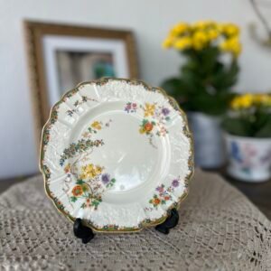 Prato de pão inglês Myott Sunshine Susie floral vintage