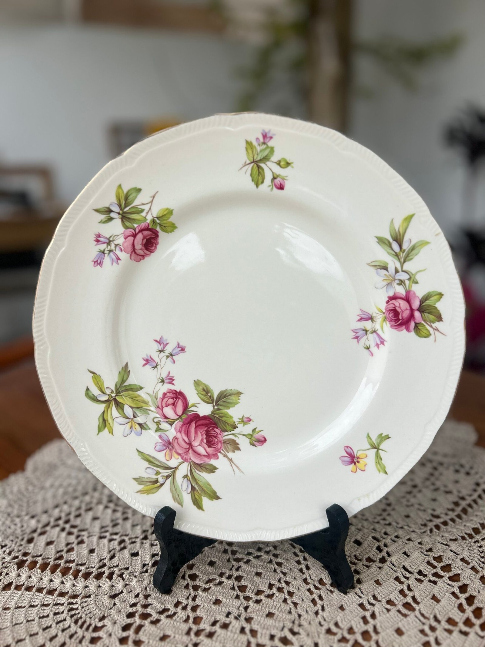 Prato inglês vintage Ridgway Summer Glory com rosas - Imagem 1