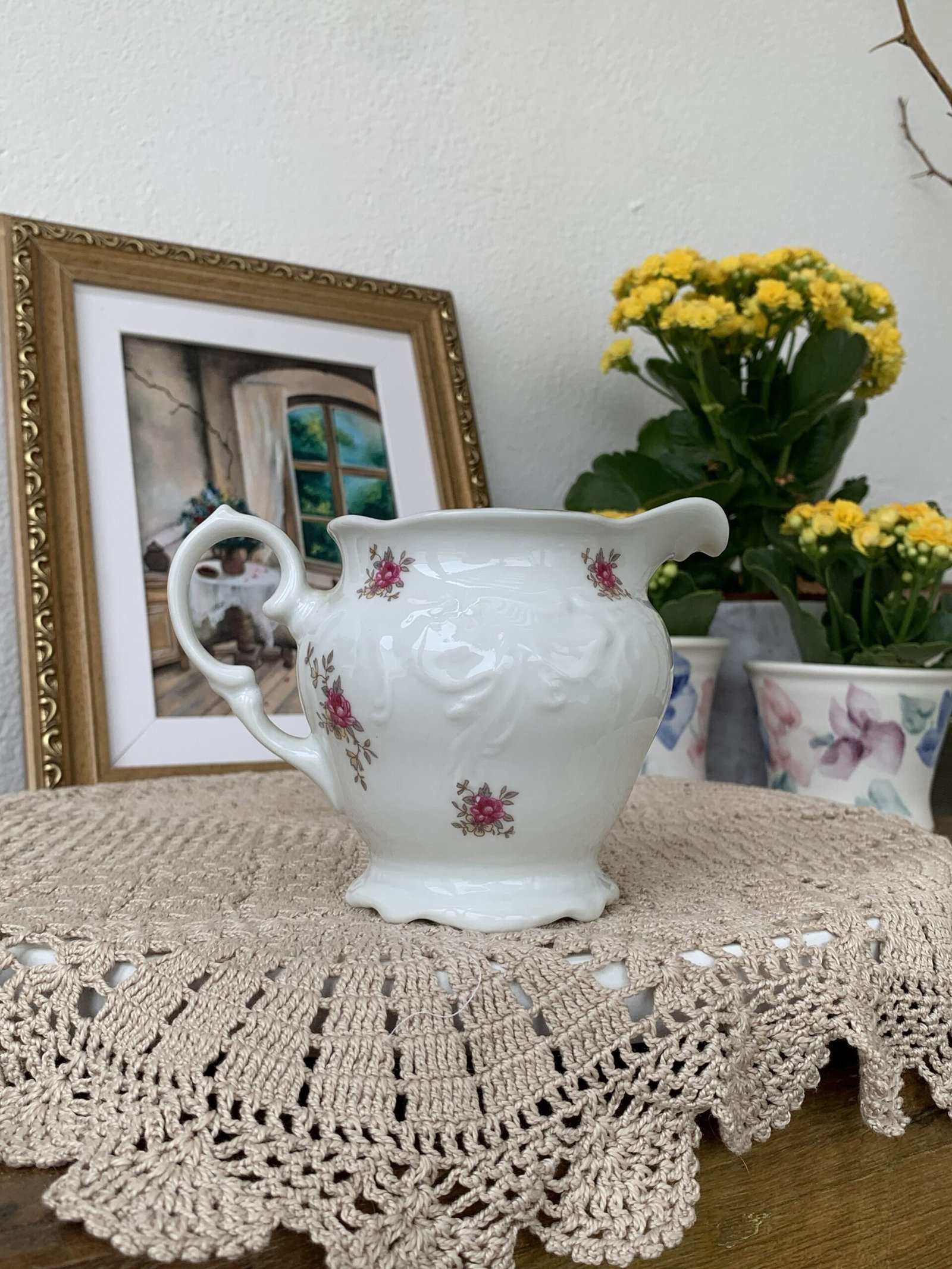 Leiteira Polonesa Wałbrzych com Rosas e Relevos - Imagem 2