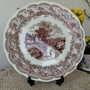 Prato decorativo italiano Swiss Landscape Vinho e Branco