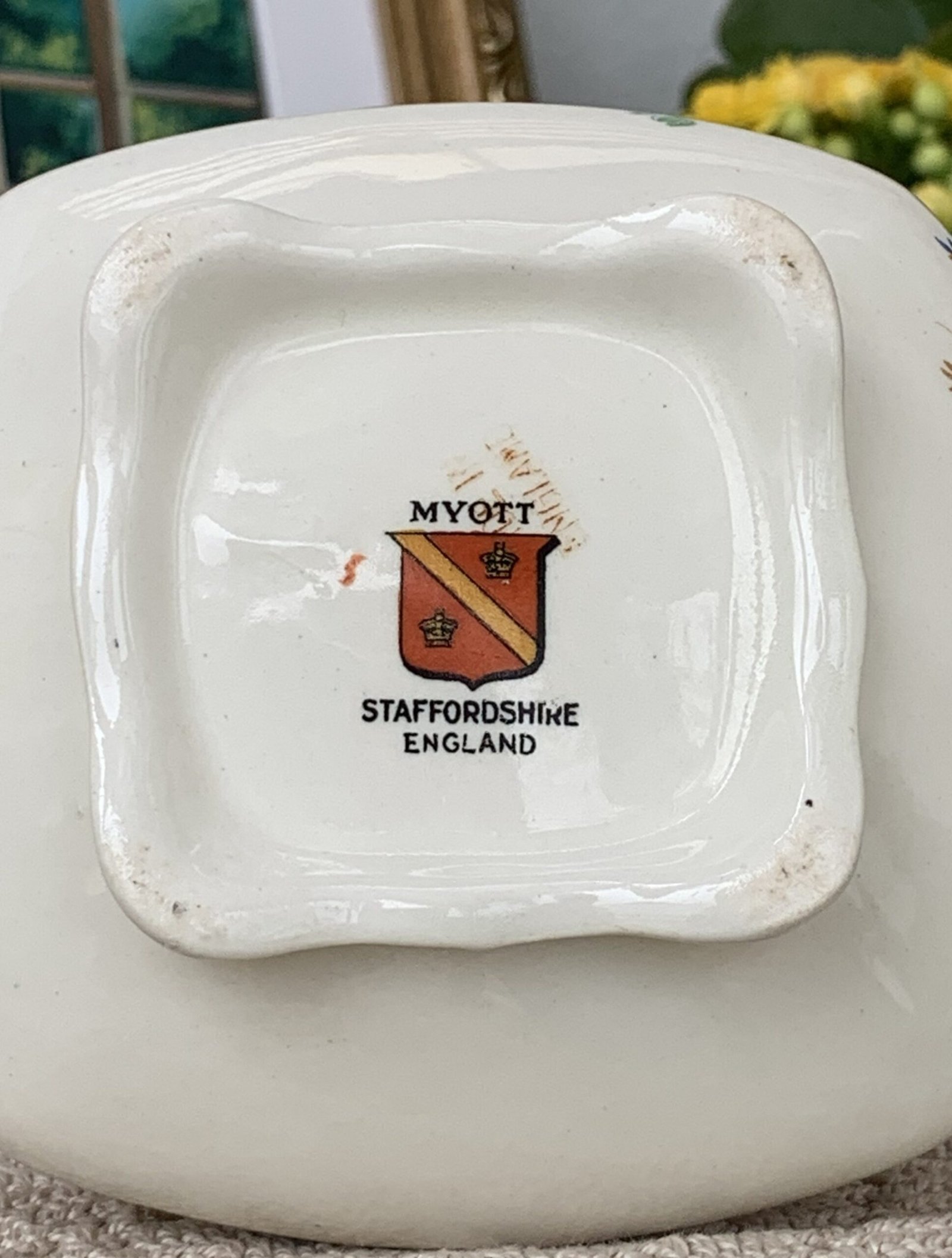 Açucareiro Inglês Myott Sunshine Susie Floral com Tampa - Imagem 2